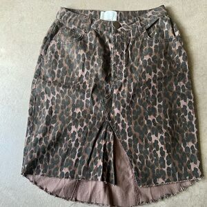 One Teaspoon Leopard Print Skirt